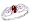 14K White Gold Open-Sided Petite Oval Gemstone and Diamond Ring-Garnet, size5