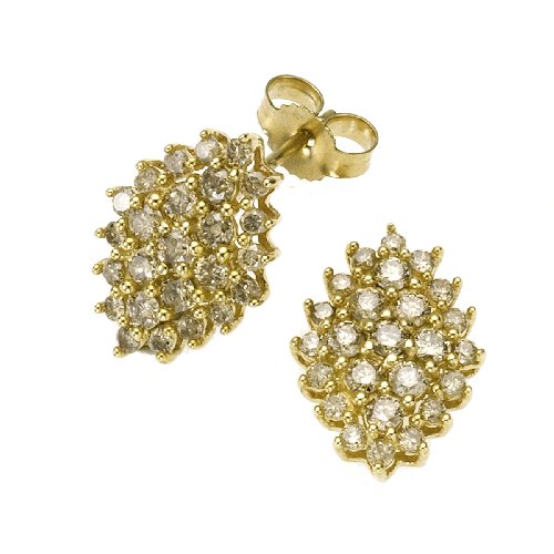 Diamonds by Ellen K. - Damenohrh&auml;nger aus 333/- Gelbgold besetzt mit 50 braunen Brillanten Preisvergleich