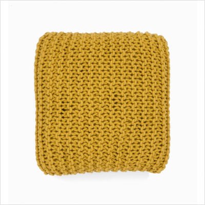 Knitted Floor Cushion Color: Petrol