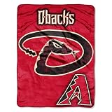 MLB Arizona Diamondbacks 46-Inch by 60-Inch Micro Raschel Plush Blanket "Trip Play" Design