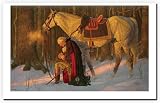 Prayer At Valley Forge By Arnold Friberg Unsigned Open Edition Premium Fine Art Print 27x21 Includes Plaque and Paperwork.