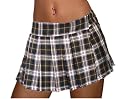 Queen Size Sexy School Girl Mini Skirt in Green and Yellow Plaid Plus Size Adult