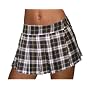 Queen Size Sexy School Girl Mini Skirt in Green and Yellow Plaid Plus Size Adult