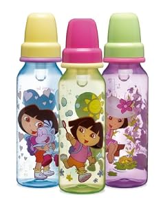 Munchkin BPA Free Dora the Explorer Classic Bottles 3-Pack, 8 oz