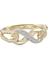 10k Yellow Gold Infinity Diamond Ring
