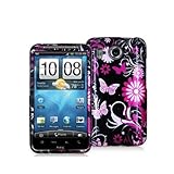 Pink Butterfly Flower on Black Design Snap-On Protector Hard Cover Case for ....