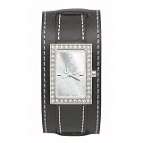 Michigan State Spartans Ladies NCAA Starlette Watch (Wide Leather Band)