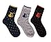 EBMORE Men Slipper Socks Soft Warm Cabin Cute Cozy Fluffy Christmas Winter Deer Pattern Socks（Pink I ）