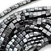 Hematite 3.5-4mm Square Cube Beads Metallic Gray / 16 Inch Strand