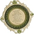 Grasslands Road Celtic 2-Inch by 10-1/2-Inch by 10-1/2-Inch "May The Road Rise.." Irish Blessing Shamrock Dish with Stand