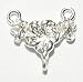 2 pcs .925 Sterling Silver Bright Flower Chandelier Necklace Link Connector Bead/Findings/Bright