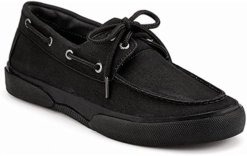 Sperry Top-Sider Mens Halyard 2-Eye Black-Black Casual Shoes M