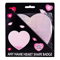 Einen beliebigen Namen Herzform rosa Badge