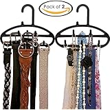 Royal Cloak Belt, Scarf & Jewelry Hangers, Extends The Life Of Your Accessories! Best Multi-Use Space-Saving Plastic Organizer Rack For Closet, 2-Pack