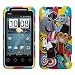 HTC A7373 A-7373 EVO Shift 4G 4-G Colorful Rainbow Circus Elephant Monkey Rabbit Animals Design Snap-On Cover Hard Case Cell Phone Protector