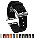 Barton Canvas Watch Bands - Choose Color - Compatible with All Apple Watches - 38mm, 40mm, 42mm, 44mm - Black 38mm