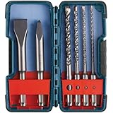 Bosch HCST006 SDS-plus Masonry Trade Bit Set, Chisels and Carbide, 6-piece