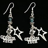 NCAA Georgia Tech Yellow Jackets Wishing Star Dangle Earrings
