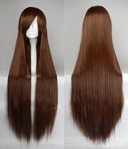 Red Mall 40" 100cm Anime Costume Long Straight Cosplay Wig Party Wig Light Brown