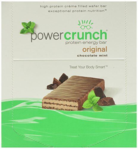 Power Crunch Protein Energy Bar, Chocolate Mint, 1.4-Ounce Bars, 12 Count