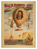 Historic Theater Poster (XL), Chas H Kabrich the only bike-chute aeronaut novel and thrilling