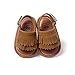 Kuner Unisex Baby Tassel Rubber Sole Non-slip Summer Prewalker Sandals First Walkers