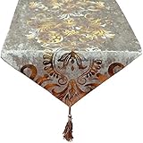 New Hot Stamping Contracted Classic Table Runner 13x70inch (13*70 inch, Beige)