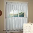 Battenburg Swag Top (pr) White Kitchen Curtain