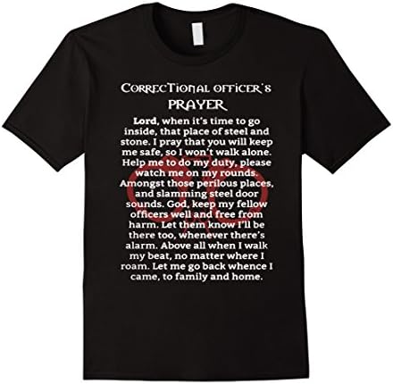 Men's Correctional Officer Shirt - Correctional Officer Prayer 2XL Black