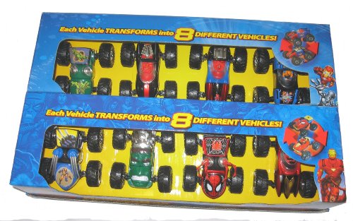 Marvel Rengener 8'rs Heros & Superhero Squad Vehicle Transformers 8 Pack Gift Set Image Marvel Rengener 8'rs Heros & Superhero Squad Vehicle Transformers 8 Pack Gift Set