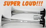 Super Loud Dual Trumpet Train Truck Air Horn 135db-NEW