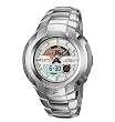 CASIO G-Shock Silver Analog/Digital Watch with Metal Band and White Face. Model: G1710D-7AV