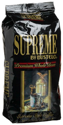 Supreme by Bustelo Premiun Whole Bean, Espresso, 16-Ounce Bags (Pack of 2)