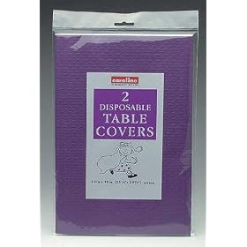 2 x Purple Paper Slip Tablecovers, Square