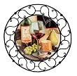 Wine and Cheese Metal Trivet and Cutting Board