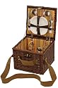 Rainbow Co Ordinated Picnicware 2 Person Wicker Hamper