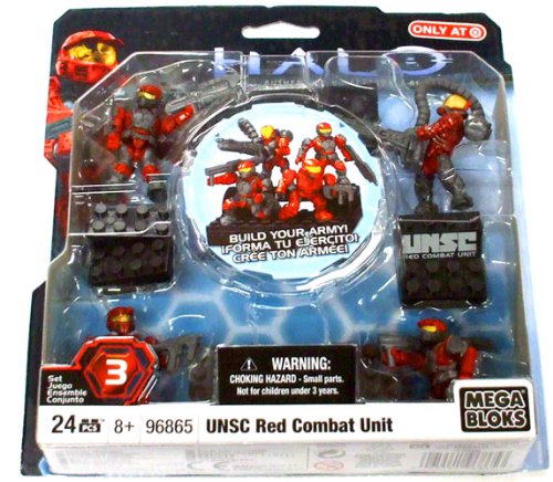 Halo Wars Mega Bloks Set #3 UNSC Red Combat Unit Contains 4 Mini Figures!