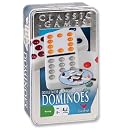 Collectors Double 12 Colour Dot Dominoes In Tin