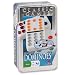 Cardinal Double 12 Color Dot Mexican Train Dominoes in Tin