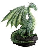 Green Dragon on Rock Sculpture