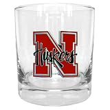 Nebraska Cornhuskers NCAA Double Rocks Glass