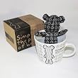 SYNC - [Black Clock] Stuffed Bear Mug (3.3 inch height)