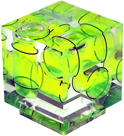 3 Axis Hot Shoe Mount Cube Bubble Spirit Level Yellow for Camera Desmond Square