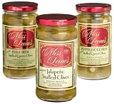 Review Miss Leone's  / Miss Leone's Stuffed Queen Olives: Jalapeno, Bleu Cheese, Pepper Jack, 12-Ounce Jars (Pack of 3)