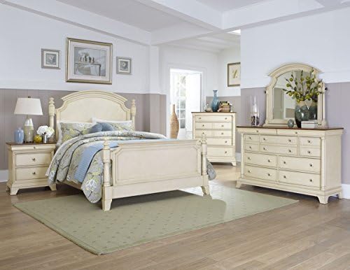 Traditional Antique White Panel Poster Bedroom Furniture - Inglewood II (Queen Bed)