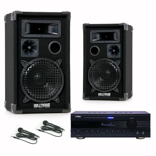 600W PA Karaoke Anlage Boxen HiFi-Receiver DJ-326