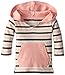 L'ovedbaby Unisex-Baby Newborn Organic Hoodie, Coral Stripe, 9/12 Months