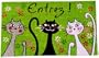 Foxtrot 3428VERT Paillasson Chat Chat Chat Vert