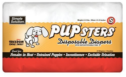 Childrens Toyshop  Pet Supplies : Simple Solutions Pup'sters Disposable Diapers Small, 12 Pack