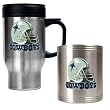 Dallas Cowboys 16oz Travel Mug & Stainless Can Holder Set - Helmet logo NFL Football